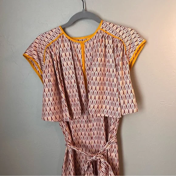 AKNVAS 100% Silk Logo Prairie Midi Dress Prairie Peasant Luxury - Picture 12 of 13